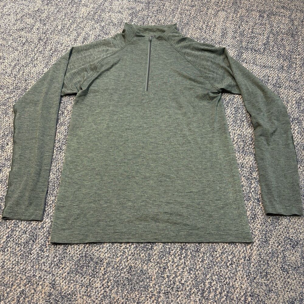 Lululemon Pullover Mens S Green Metal Vent Tech 2.0 Half Zip Lightweight